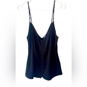 Blue Buttoned Fitted Camisole
